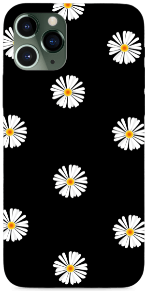 Daisy flower BLACK