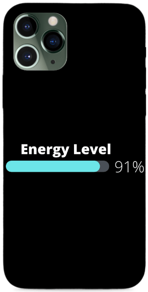 Energiaszint kijelzős tok