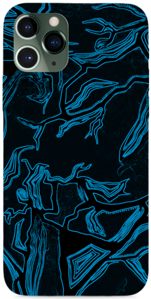 Blue line art