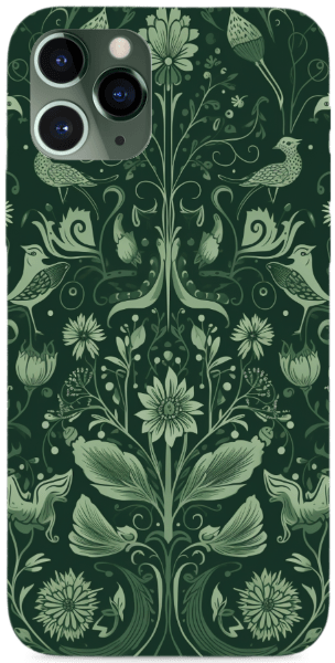 Virágos indás zöld árnyalatok