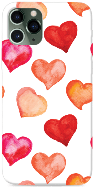 Színes nagy szivecskék - átlátszó háttér