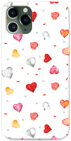 Színes kis szivecskék - átlátszó háttér