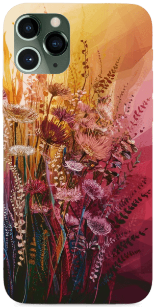 színes virágos tapéta