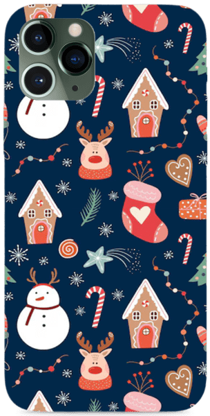 Sötétkék Karácsonyi Minta