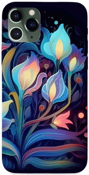 Kék absztrakt virágos