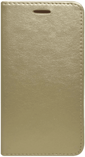 Apple iPhone XS oldalra nyíló flipes bőrtok asztali tartó funkciós arany