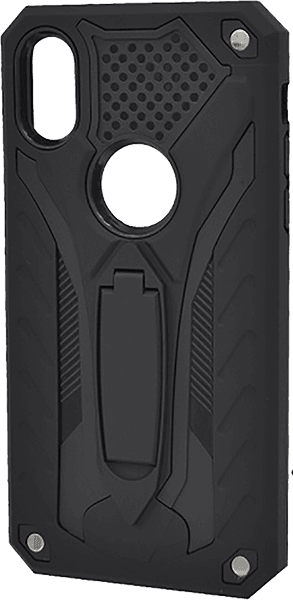 Apple iPhone XS ütésálló tok logó kihagyós fekete