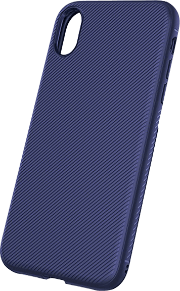 Apple iPhone XS Max szilikon tok nyakba akasztható fül sötétkék