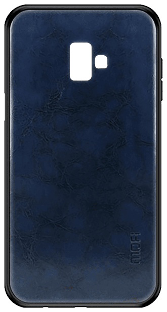 Samsung Galaxy J6 Plus (J610F) kemény hátlap gyári MOFI bőr hátlap sötétkék