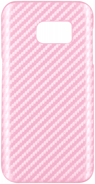Samsung Galaxy S7 (G930) szilikon tok karbon mintás rózsaszín