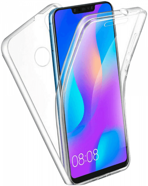 Huawei Y9 2019 kemény hátlap szilikon előlap 360 ° védelem átlátszó