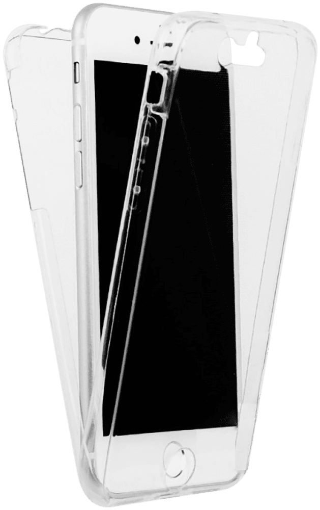 Apple iPhone 6 Plus kemény hátlap szilikon előlap 360 ° védelem átlátszó