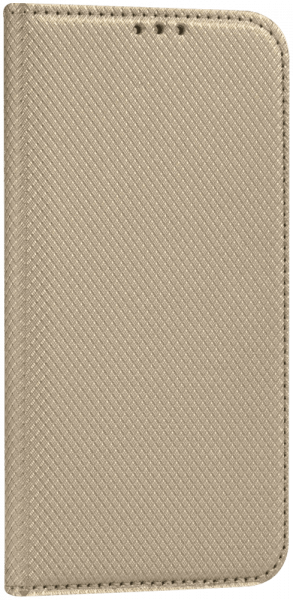 Apple iPhone X oldalra nyíló flipes bőrtok rombusz mintás arany