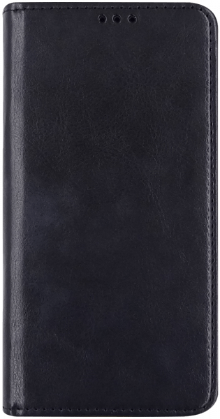 Samsung Galaxy A6 Plus 2018 Dual (A605) oldalra nyíló flipes bőrtok valódi bőr fekete