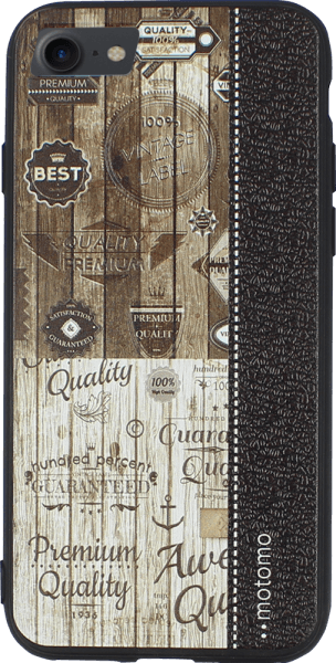 Apple iPhone SE (2020) kemény hátlap fa mintás barna