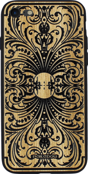 Apple iPhone 8 kemény hátlap fa mintás fekete mintázattal