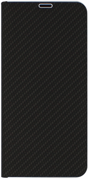 Huawei P Smart 2020 oldalra nyíló flipes bőrtok karbon mintás fekete