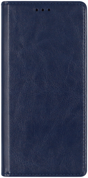 Apple iPhone 12 Pro Max oldalra nyíló flipes bőrtok valódi bőr sötétkék