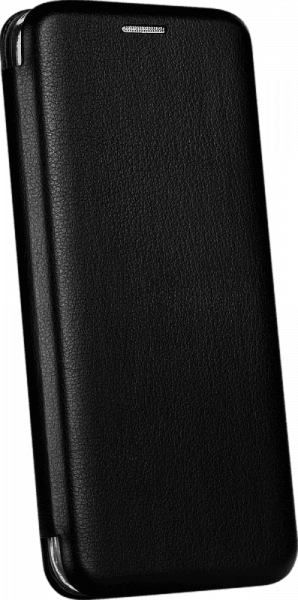 Huawei Y5P oldalra nyíló mágneses flipes bőrtok prémium minőség fekete