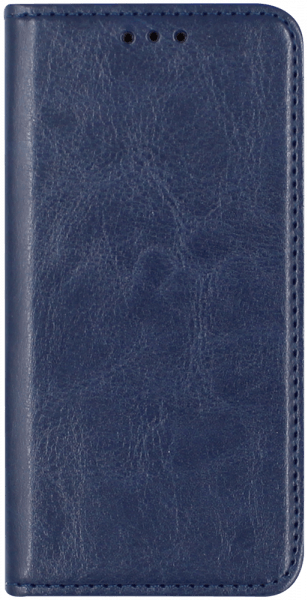 Apple iPhone 12 Mini oldalra nyíló flipes bőrtok valódi bőr sötétkék