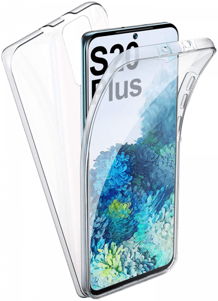 Samsung Galaxy S20 Plus (SM-G985F) kemény hátlap szilikon előlap 360 ° védelem átlátszó