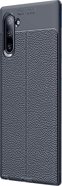 Samsung Galaxy Note 10 szilikon tok varrás mintás sötétkék