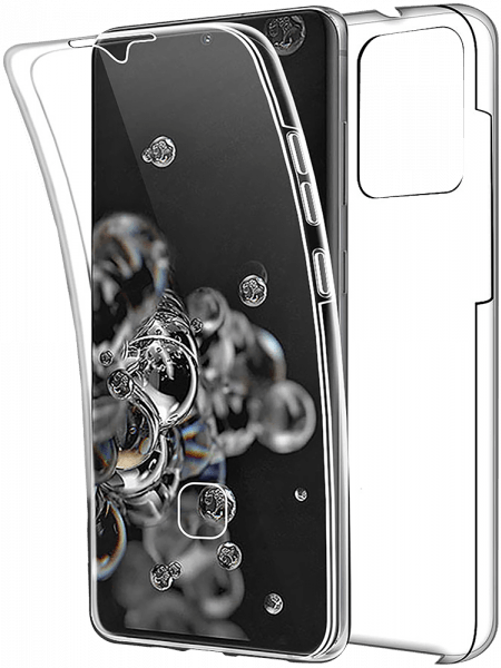 Samsung Galaxy S20 Ultra (SM-G988B) kemény hátlap szilikon előlap 360° védelem átlátszó
