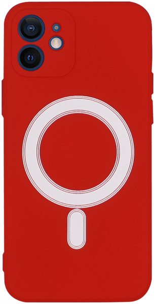 Apple iPhone 12 szilikon tok gyári MagSafe piros