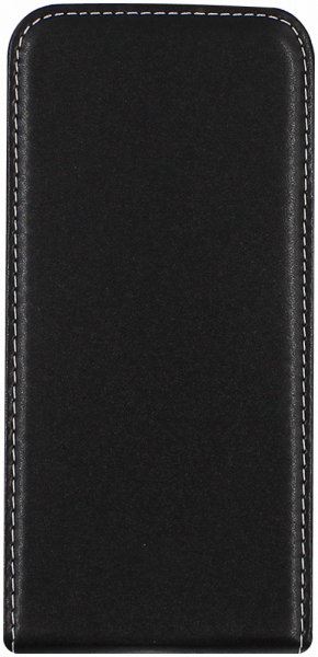 Motorola Moto E5 Plus lenyíló flipes bőrtok fekete