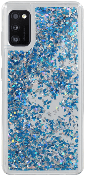 Samsung Galaxy A41 ( SM-A415F) szilikon tok gyári Liquid Sparkle kék/ezüst