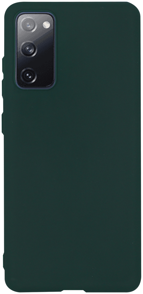 Samsung Galaxy S20 FE szilikon tok matt sötétzöld