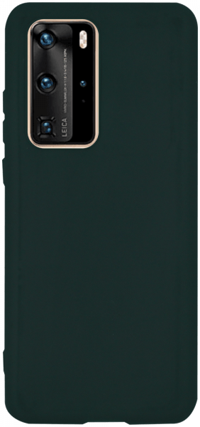 Huawei P40 Pro szilikon tok matt sötétzöld