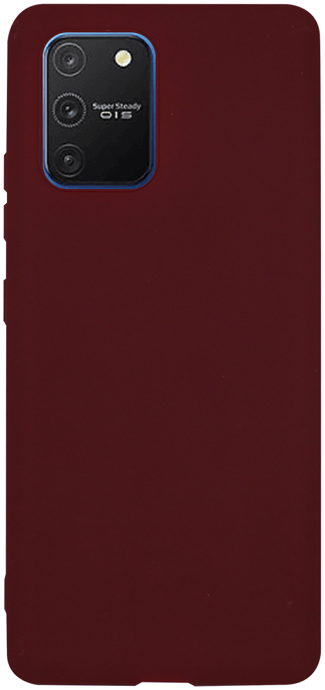 Samsung Galaxy S10 Lite (SM-G770F) szilikon tok matt bordó