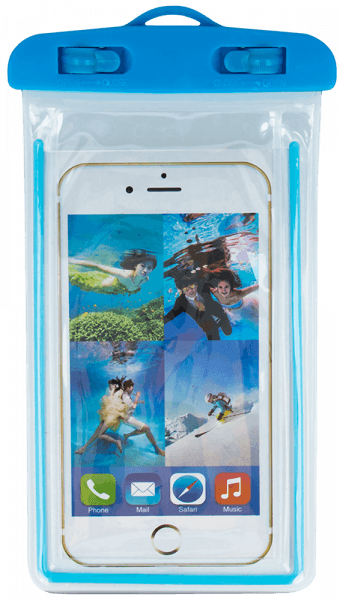 Alcatel 1S (OT-5024D) vízálló tok univerzális fluoreszkáló kék