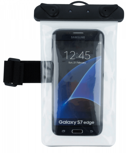 Samsung Galaxy S7 (G930) vízálló tok univerzális, karszalaggal átlátszó