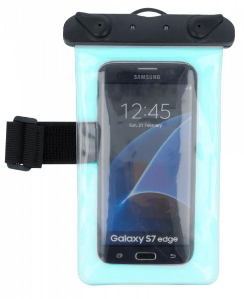 Sony Xperia X Compact (F5321) vízálló tok univerzális, karszalaggal kék