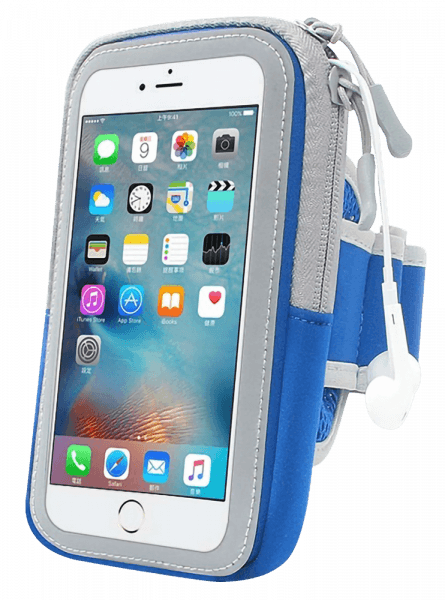 Nokia 5 sport tok univerzális, karra rögzíthető cipzáros kék