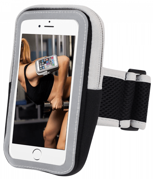 LG K8 2017 sport tok univerzális, karra rögzíthető cipzáros fekete