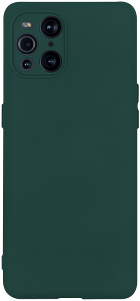 Oppo Find X3 szilikon tok kameravédővel matt sötétzöld
