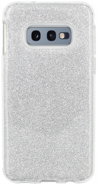 Samsung Galaxy S10e (SM-G970) szilikon tok csillogó hátlap ezüst