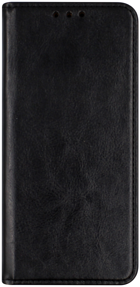 Huawei Nova 5T oldalra nyíló flipes bőrtok valódi bőr fekete