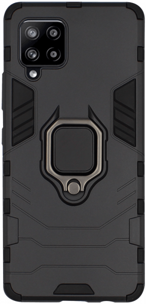 Samsung Galaxy A42 5G (SM-A426B) ütésálló tok légpárnás sarkas, hibrid Ring Armor fekete