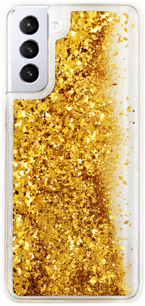 Samsung Galaxy S21 Plus 5G (SM-G996B) szilikon tok gyári Liquid Sparkle arany