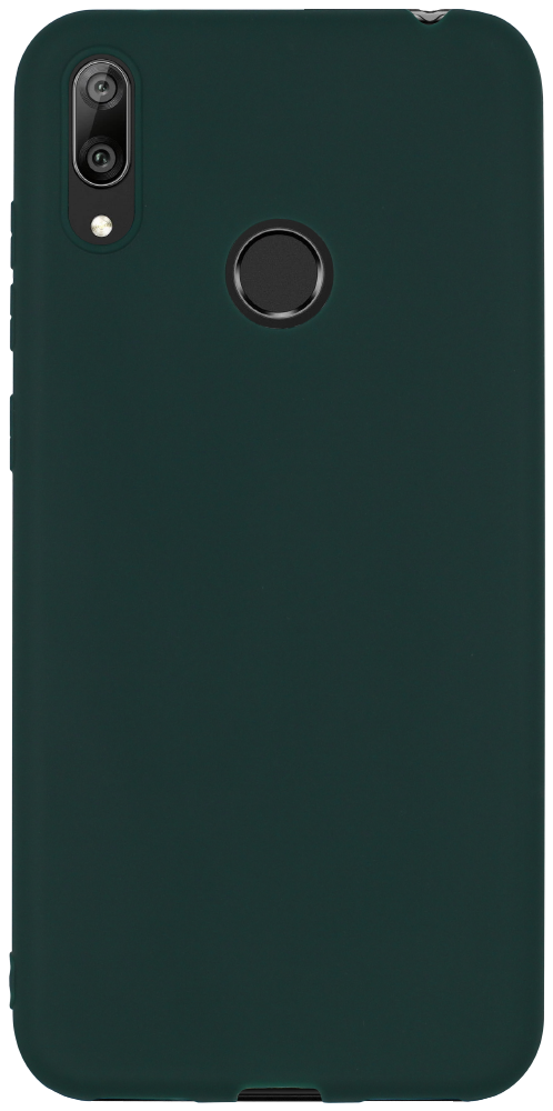 Huawei Y7 Prime 2019 szilikon tok matt sötétzöld