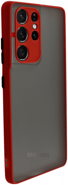 Samsung Galaxy S21 Ultra 5G (SM-G998B) kemény hátlap Vennus Button Bumper piros