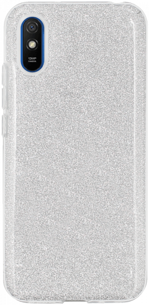 Xiaomi Redmi 9AT szilikon tok csillogó hátlap ezüst