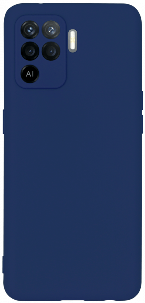 Oppo Reno5 Lite szilikon tok kameravédővel matt sötétkék