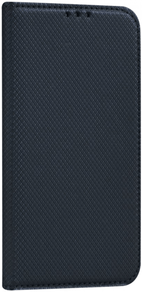 Realme 6i oldalra nyíló flipes bőrtok rombusz mintás fekete