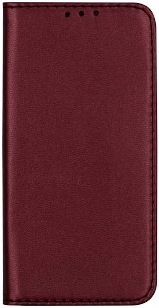 Apple iPhone 13 Mini oldalra nyíló flipes bőrtok asztali tartó funkciós bordó