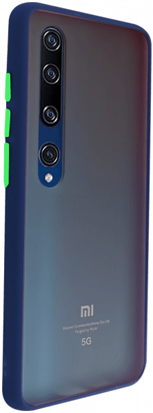 Xiaomi Mi 10 5G kemény hátlap Vennus Button Bumper sötétkék